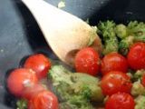 Etape 1 - Clafoutis brocolis, tomates cerise & boulettes de boeuf