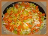 Etape 1 - Pâtes aux moules, crevettes et légumes