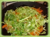 Etape 3 - Chou pointu au wok