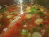 Etape 3 - Potage aux filets de rouget