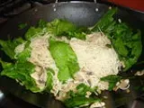 Etape 4 - Un wok du jardin en ce dimanche midi au poulet, épinards, nouilles somen