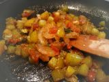 Etape 4 - Chaud-froid de saumon mi-cuit et sorbet à l'orange, quinoa aux légumes sautés