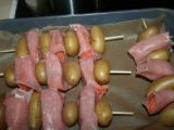 Etape 5 - Brochettes de saumon au bacon et grenailles + Merci Loustika