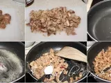 Etape 9 - Velouté de potimarron, brunoise de châtaignes, espuma de reblochon au lard croustillant