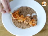 Etape 4 - Brochettes de crevettes sauce chinoise