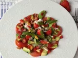 Etape 7 - Salade roquette, tomate, avocat, fraise
