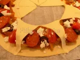 Etape 9 - Tarte soleil aux poivrons, chorizo et feta