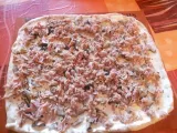 Etape 4 - Pizza thon, champignons crème fraîche