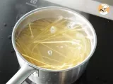 Etape 1 - Pâtes spaghetti carbonara d'avocat