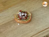 Etape 2 - Toasts pesto, parmesan et tomates séchées