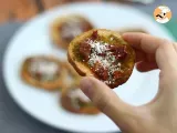 Etape 3 - Toasts pesto, parmesan et tomates séchées