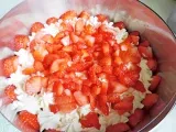 Etape 5 - Fraisier au sirop de fraise-basilic et liqueur de basilic, sans beurre