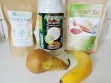 Etape 1 - Smoothie poire, banane, coco, linette et spiruline