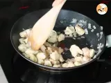 Etape 1 - Pâtes au poulet et au gorgonzola