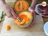 Etape 1 - Brochettes apéritives melon, jambon, romarin
