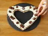 Etape 10 - Heart cake au Kinder - Tarte cœur au Kinder