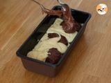 Etape 3 - Marbré croustillant - Gâteau marbré avec glaçage au chocolat et amandes
