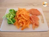 Etape 1 - Papillote de poulet, carotte et brocolis