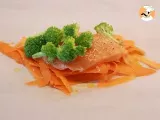 Etape 2 - Papillote de poulet, carotte et brocolis