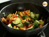 Etape 4 - Wok aux légumes et crevettes