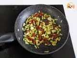 Etape 1 - Pâtes aux courgettes et tomates séchées