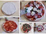 Etape 3 - Pizza aux orties, tomate, bacon et chèvre, cuite sur pierre