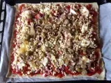 Etape 6 - Pizza jambon, chorizo, champignons, fromage, tomate