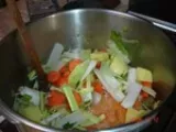 Etape 2 - Potage aux carottes, patates douces et oranges