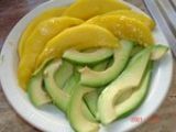 Etape 1 - Salade de scampis à la mangue ( light!!)
