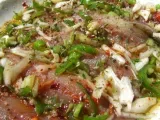 Etape 1 - Filets de sardines marinés au BBQ, tagliatelles de courgettes