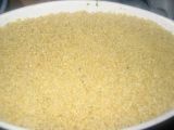 Etape 3 - Crumble de courgettes au quinoa, chèvre frais, huile d'olive et thym du jardin...