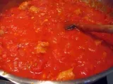 Etape 4 - Pâtes à la sauce tomate, saucisse et graines de fenouil