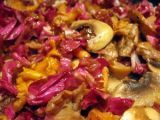 Etape 5 - L'automne arrive : salade d'orechiette aux champignons, chicorée rouge et gorgonzola