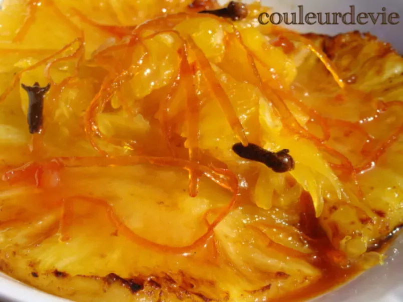 Ananas poêlé en confit de grenadine à l'orange - photo 2