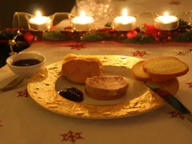 Ballotine de foie gras cuit sous vide à 58°C pendant 47 minutes