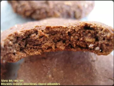 Biscuits crousti-moelleux choco-amandes, sans matière grasse ajoutée - photo 2