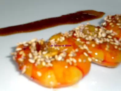 Brochettes de scampis au caramel d'oranges - photo 2