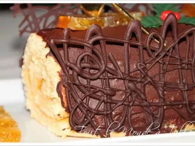 Bûche de Noël à l'orange, Grand Marnier et ganache chocolat noir - photo 3