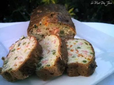 Cake au saumon et petits pois/carottes - photo 3