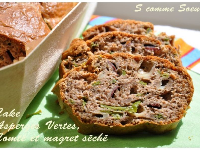 Cake aux Asperges vertes, Comté et Magret séché - photo 2