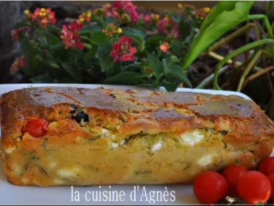Cake courgette feta tomates olives - photo 2