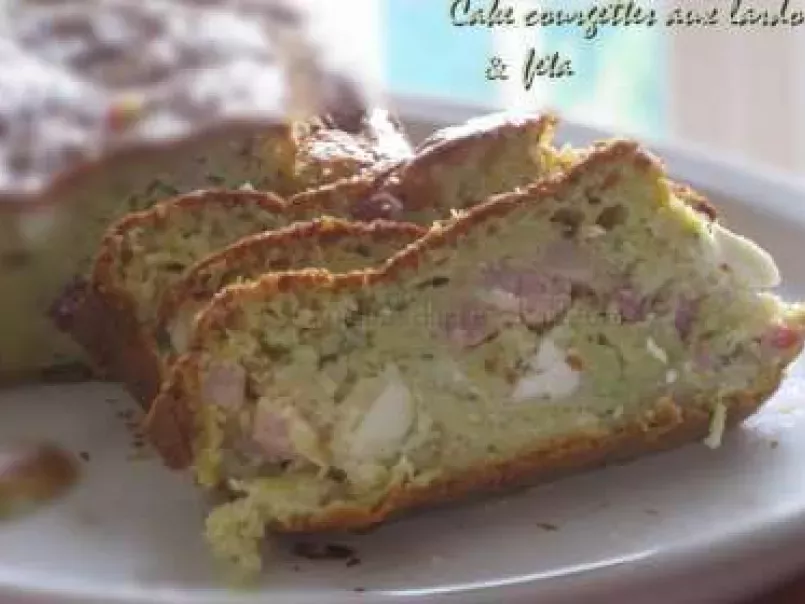 cake de courgettes aux lardons & féta - photo 3
