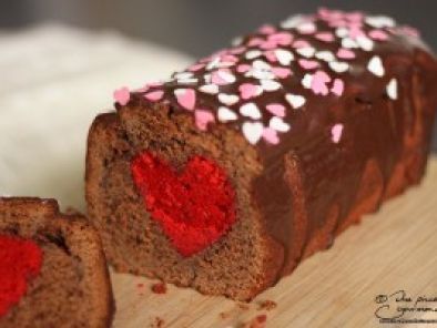 Cake surprise chocolat-framboise