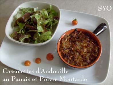 Cassolettes d'Andouille au Panais et Poivre Moutarde
