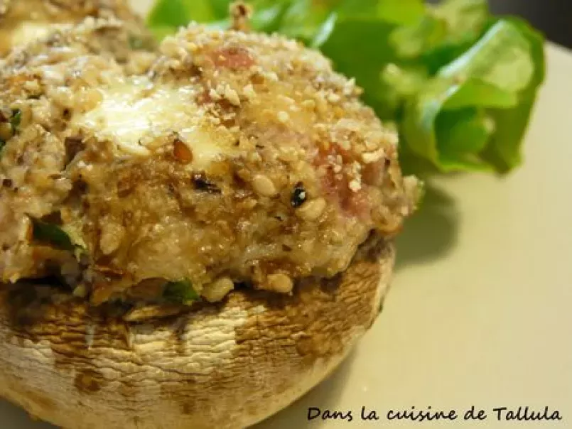 Champignons farcis, raclette et graines de sésame - photo 4