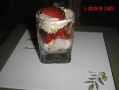 Cheesecake aux fraises en verrine