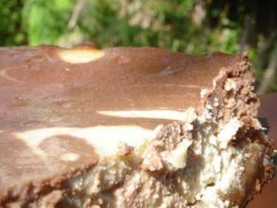 Cheesecake marbré banane-chocolat