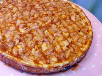 Cheesecake Pommes Cannelle et Coulis de Caramel