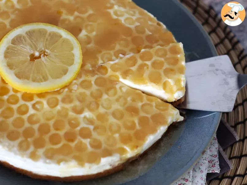 Cheesecake sans cuisson au citron et au miel (tuto déco gâteau) - photo 5