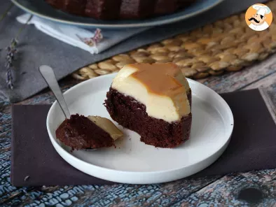 Choco flan, l'association parfaite d'un gâteau moelleux au chocolat et d'un flan vanille caramel - photo 3